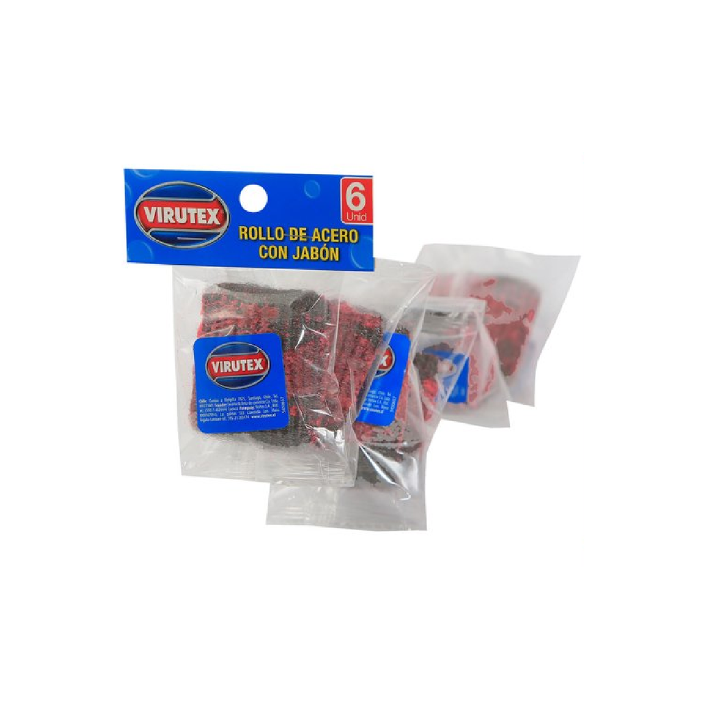 Mago Pads c/jabon Tiras Virutex 10x6un