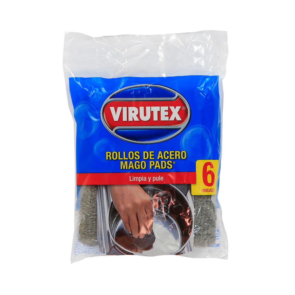 Mago Pads S/Jabón Clásica VIRUTEX 10x6u