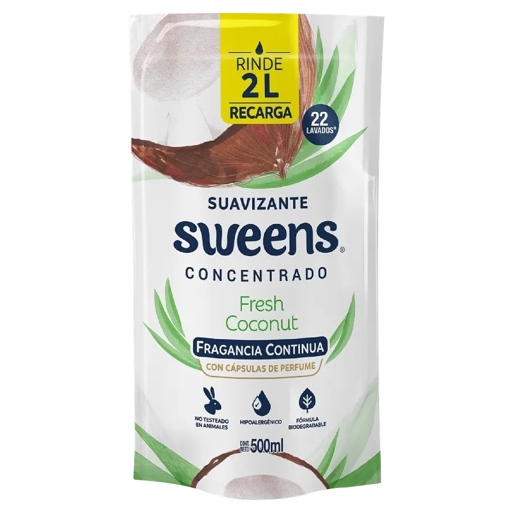 Suavizante Concentrado Fresh Coconut DP SWEENS 12x500ml