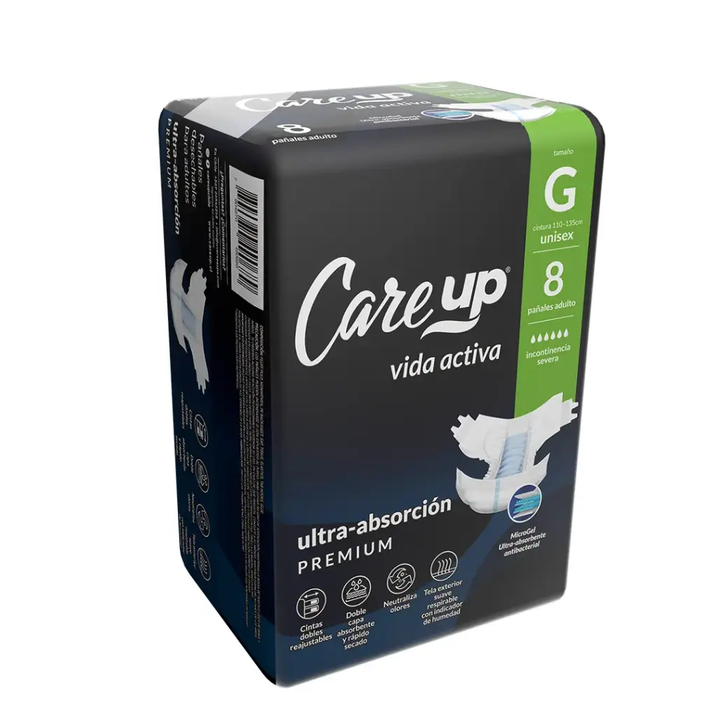 Pañal Adulto G CareUp 8x8un