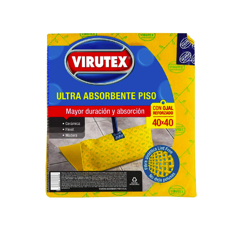 Trapero Ultra Absorbente Simple c/ojal Clásica 40x40 VIRUTEX 6x1un