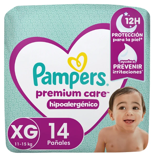 Pañal Premium Care XG Pampers 8x14un 