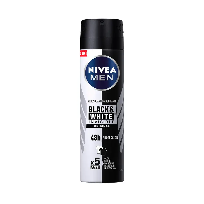 Desodorante Hombre B&W Invisible NIVEA 12x150ml