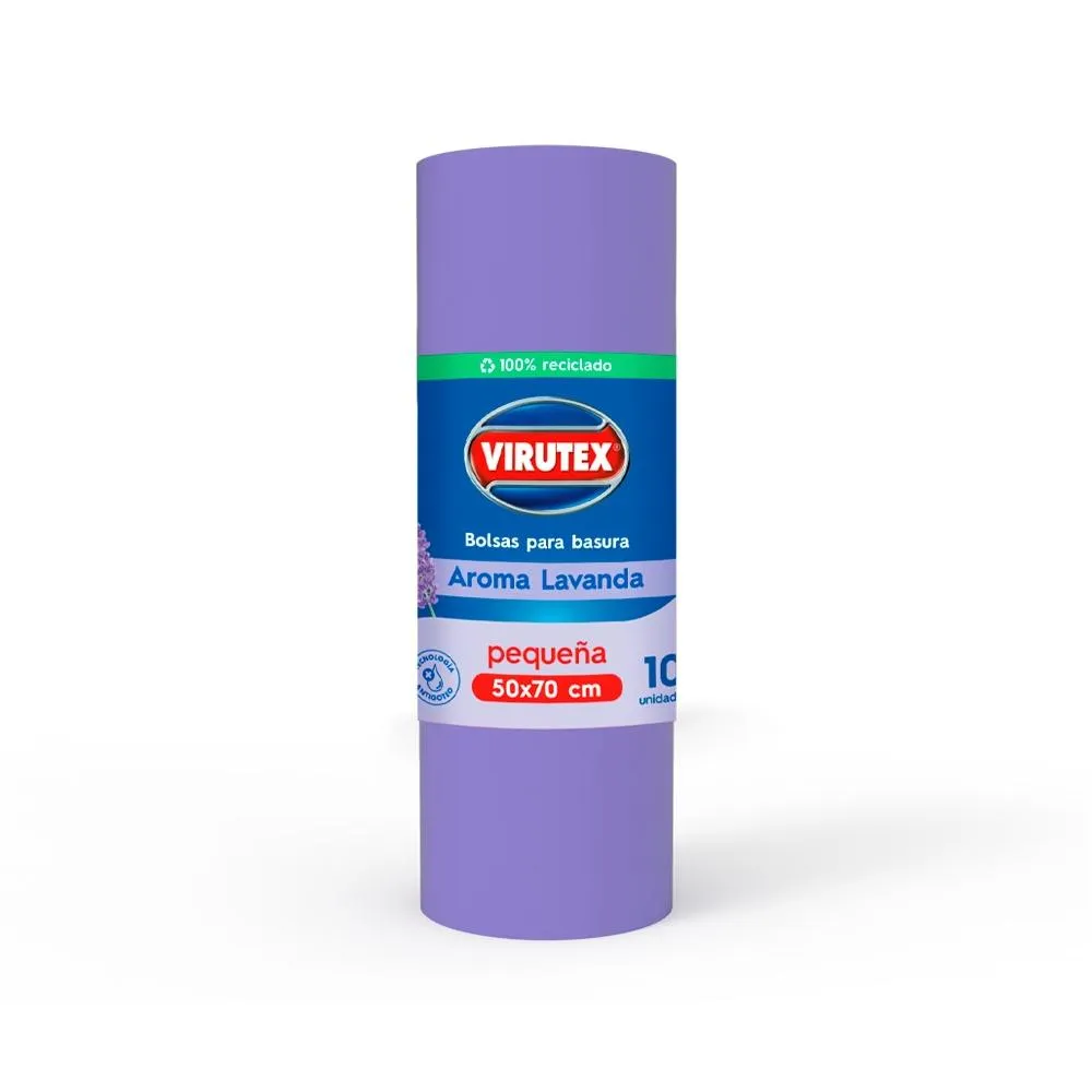 Bolsa Basura Reciclada Lavanda 50x70 VIRUTEX 50x10un