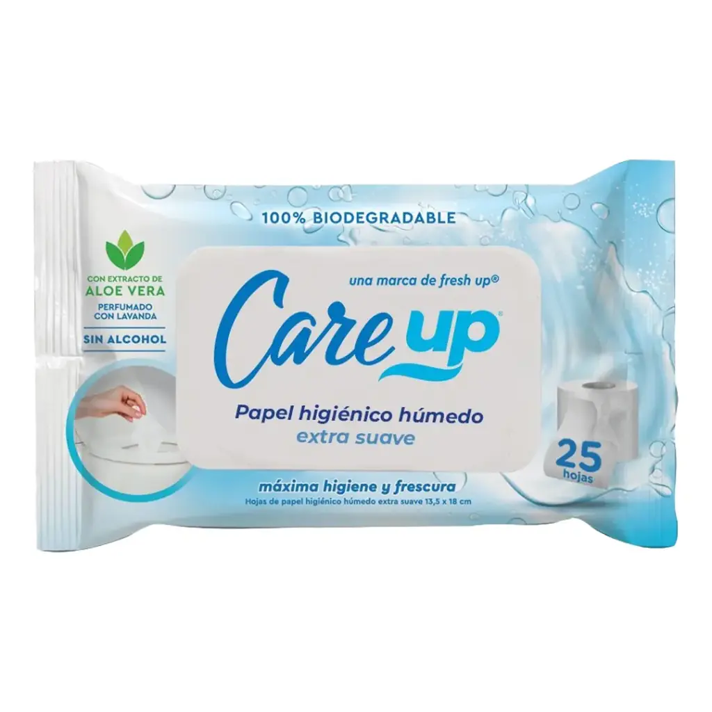 Papel Higiénico Húmedo CareUp 24x25un