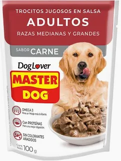 Alimento Húmedo Carne Adulto Master Dog 20x100gr