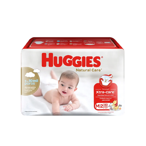 [12051] Pañal Natural Care M HUGGIES 2x70un
