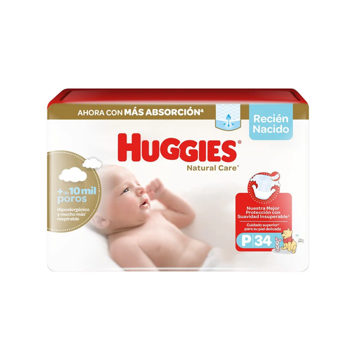 [12081] Pañal Natural Care P HUGGIES 6x34un