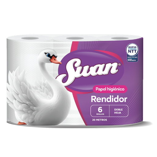 [10021F] Papel Higienico Rendidor SWAN 6x20mts