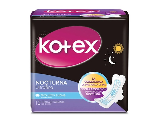 [14051F] Toalla Femenina Nocturna UF Tela C/A KOTEX 12un