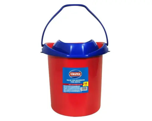 [16672] Balde con Escurridor VIRUTEX 5x14L
