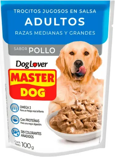 [132042] Alimento Húmedo Pollo Adulto Master Dog 20x100gr